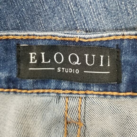 Eloquii Women's Sequin Embellished High Rise Skinny Jeans Size 26 - Picture 5 of 11